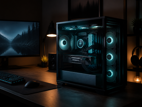 Completed custom desktop representing Team DeLacy PC build and upgrade labor